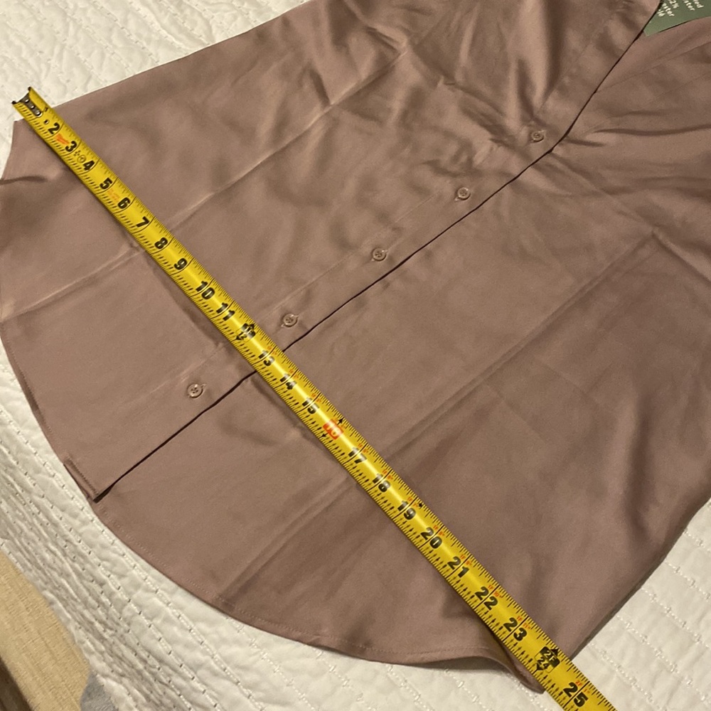 NWT ROSE GOLD SILKY BLOUSE - Picture 7 of 8